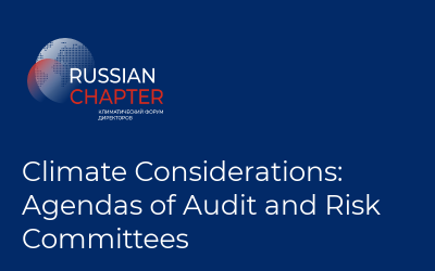 Climate Considerations: Agendas of Audit and Risk Committees